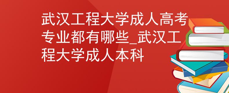 武汉工程大学成人高考专业都有哪些_武汉工程大学成人本科