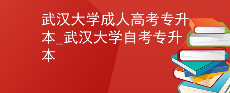 武汉大学成人高考专升本_武汉大学自考专升本