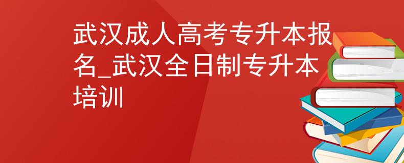 武汉成人高考专升本报名_武汉全日制专升本培训