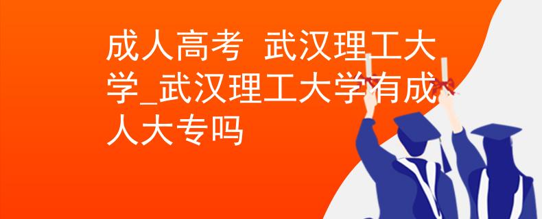 成人高考 武汉理工大学_武汉理工大学有成人大专吗