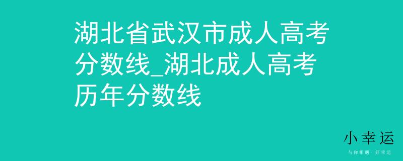 湖北省武汉市成人高考分数线_湖北成人高考历年分数线