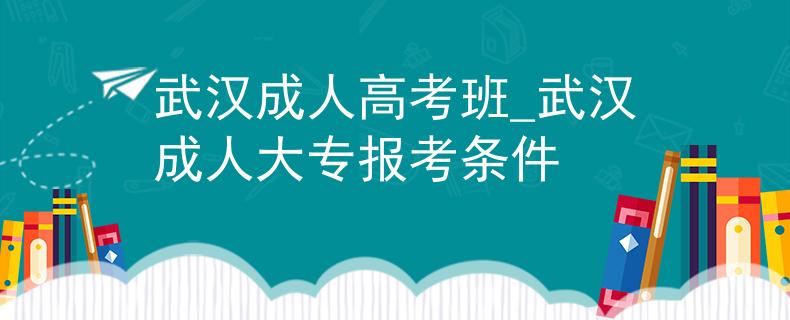 武汉成人高考班_武汉成人大专报考条件
