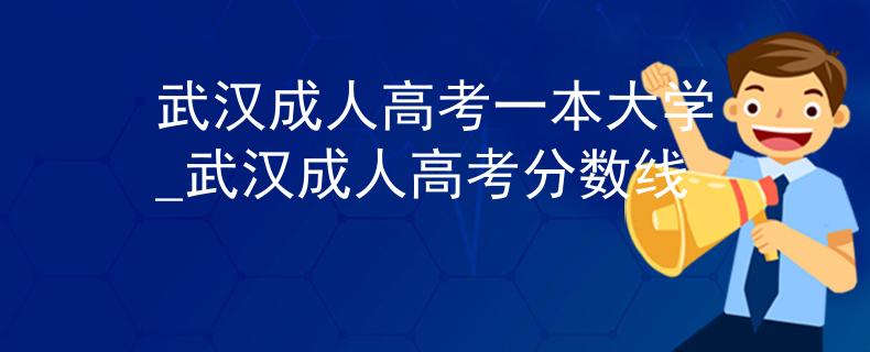 武汉成人高考一本大学_武汉成人高考分数线
