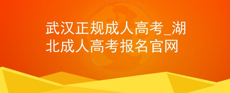 武汉正规成人高考_湖北成人高考报名官网