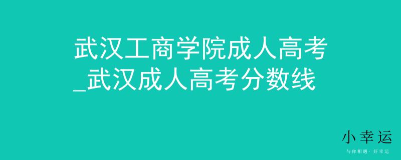 武汉工商学院成人高考_武汉成人高考分数线