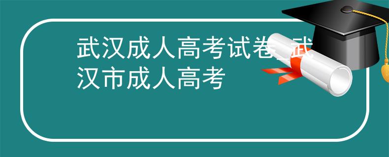 武汉成人高考试卷_武汉市成人高考
