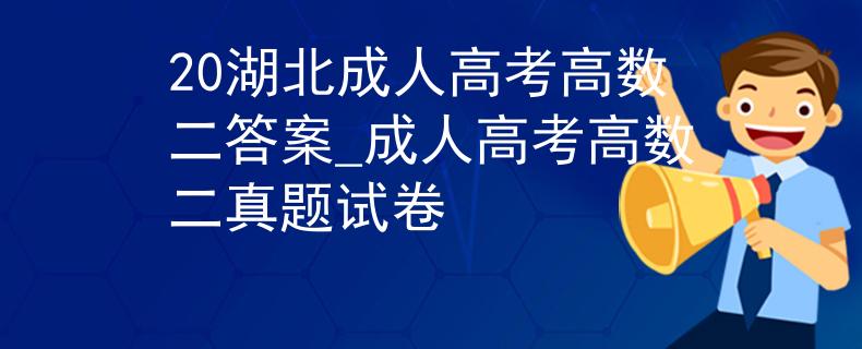 20湖北成人高考高数二答案_成人高考高数二真题试卷