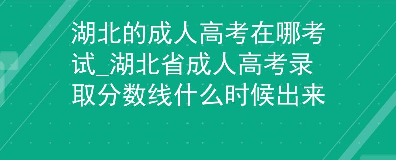 湖北的成人高考在哪考试_湖北省成人高考录取分数线什么时候出来