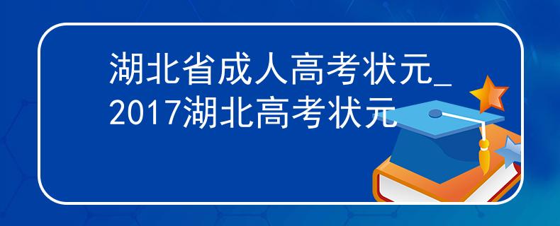 湖北省成人高考状元_2017湖北高考状元