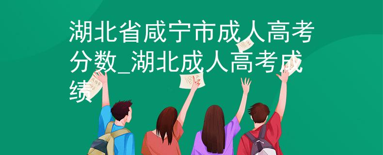 湖北省咸宁市成人高考分数_湖北成人高考成绩