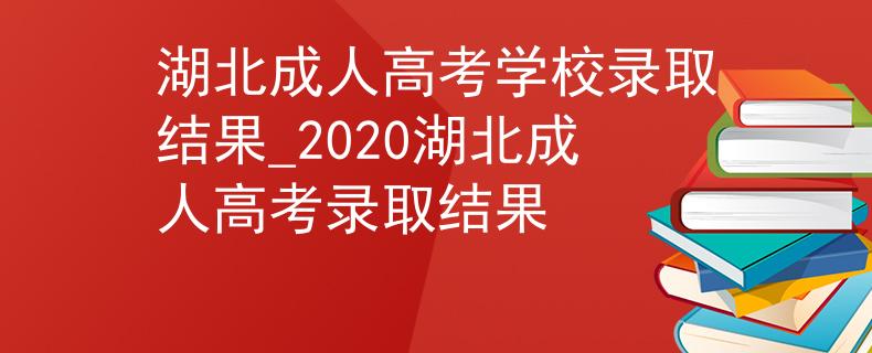 湖北成人高考学校录取结果_2020湖北成人高考录取结果