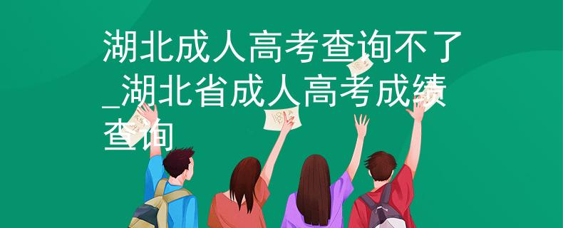 湖北成人高考查询不了_湖北省成人高考成绩查询