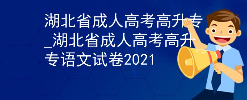 湖北省成人高考高升专_湖北省成人高考高升专语文试卷2021