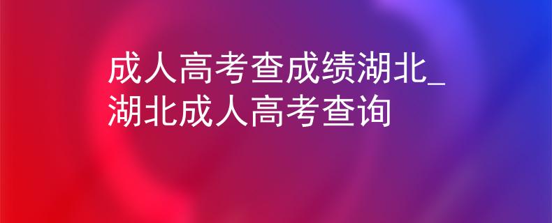 成人高考查成绩湖北_湖北成人高考查询