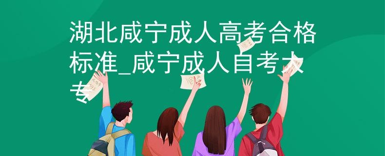 湖北咸宁成人高考合格标准_咸宁成人自考大专