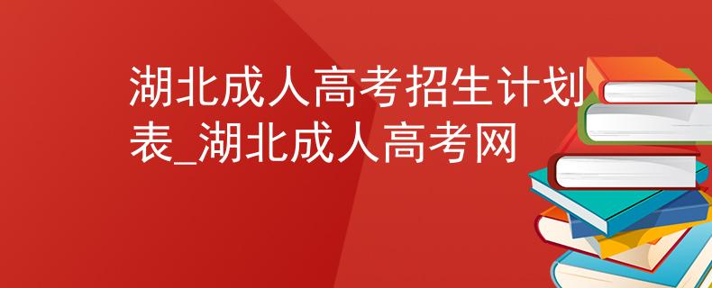 湖北成人高考招生计划表_湖北成人高考网