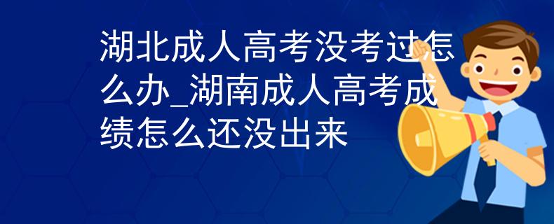 湖北成人高考没考过怎么办_湖南成人高考成绩怎么还没出来