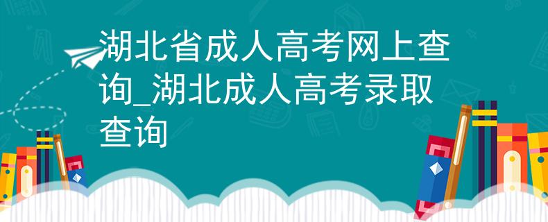 湖北省成人高考网上查询_湖北成人高考录取查询