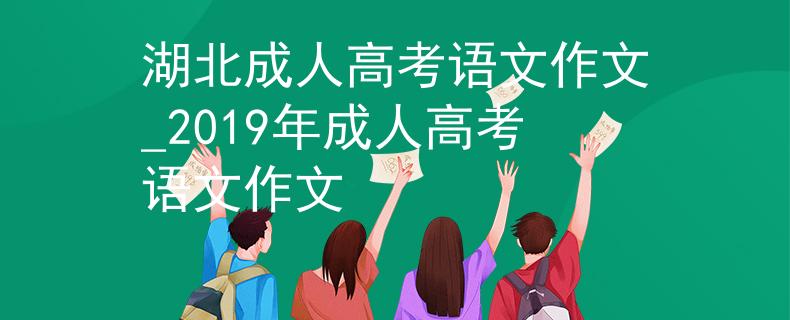 湖北成人高考语文作文_2019年成人高考语文作文