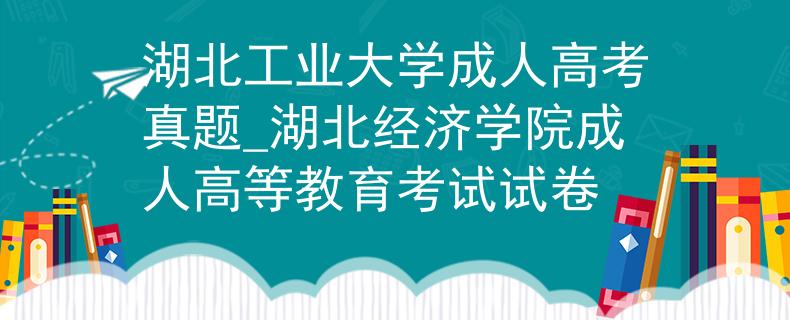 湖北工业大学成人高考真题_湖北经济学院成人高等教育考试试卷