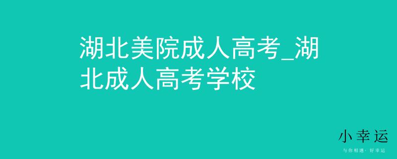 湖北美院成人高考_湖北成人高考学校