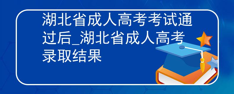 湖北省成人高考考试通过后_湖北省成人高考录取结果