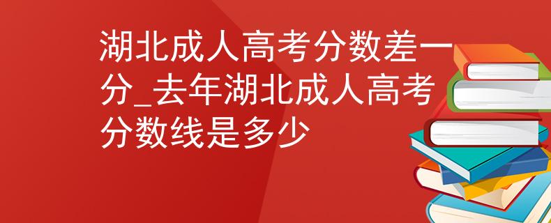湖北成人高考分数差一分_去年湖北成人高考分数线是多少