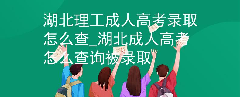 湖北理工成人高考录取怎么查_湖北成人高考怎么查询被录取