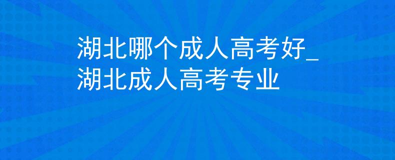 湖北哪个成人高考好_湖北成人高考专业