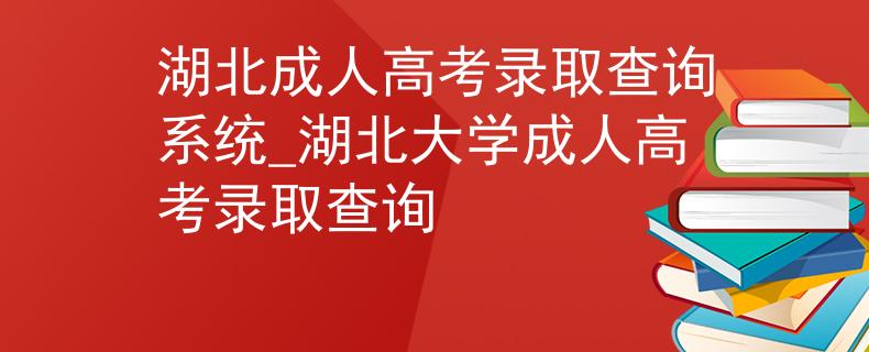 湖北成人高考录取查询系统_湖北大学成人高考录取查询