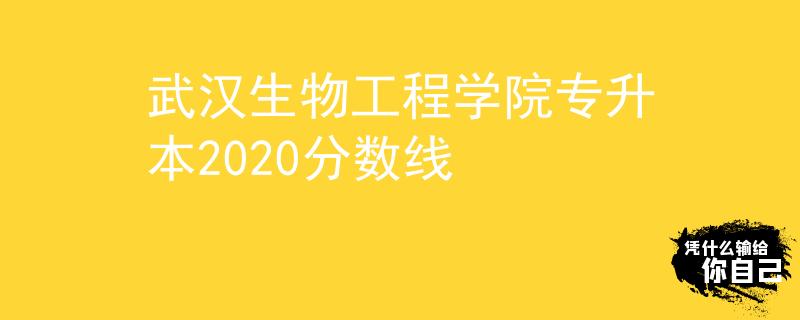 武汉生物工程学院专升本2020分数线