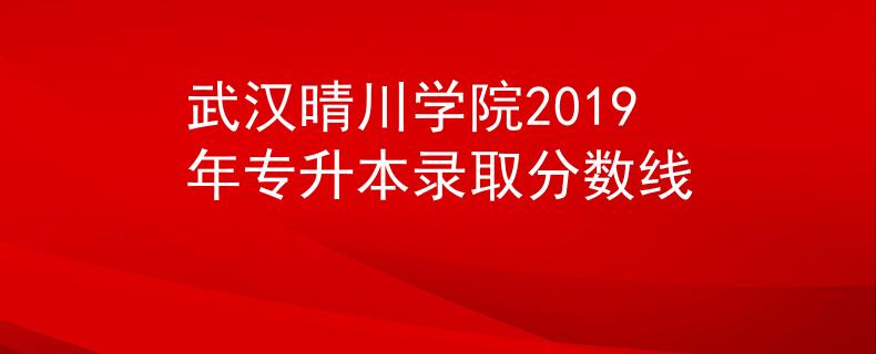 武汉晴川学院2019年专升本录取分数线