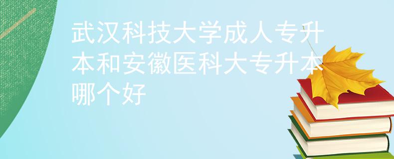 武汉科技大学成人专升本和安徽医科大专升本哪个好