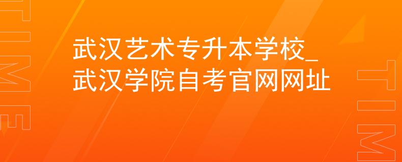 武汉艺术专升本学校_武汉学院自考官网网址