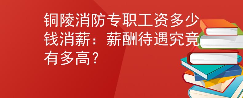 铜陵消防专职工资多少钱消薪：薪酬待遇究竟有多高？