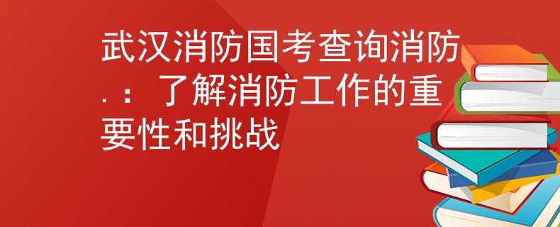 武汉消防国考查询消防.：了解消防工作的重要性和挑战