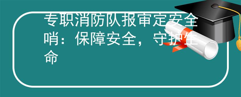 专职消防队报审定安全哨：保障安全，守护生命