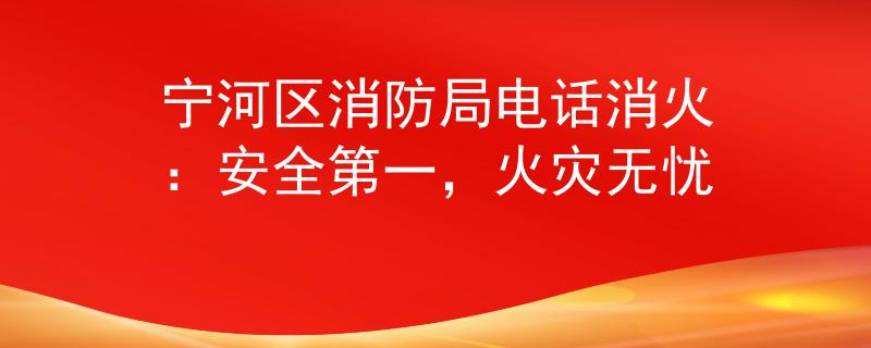 宁河区消防局电话消火：安全第一，火灾无忧
